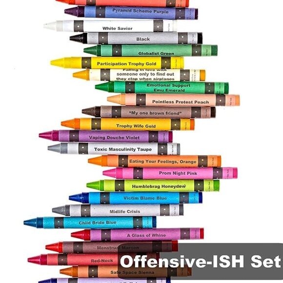 BOX OF Sarcastic Offensive CRAYONS -Witty Insult Gag Gift Fun Humor Funny NEW - Picture 12 of 13